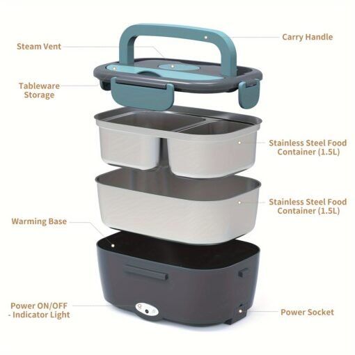 Electric Lunch Box - Portable Fast Heating Lunch Box - Image 2