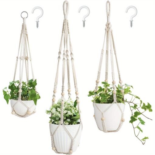 3 Packs, Macrame Plant Hangers