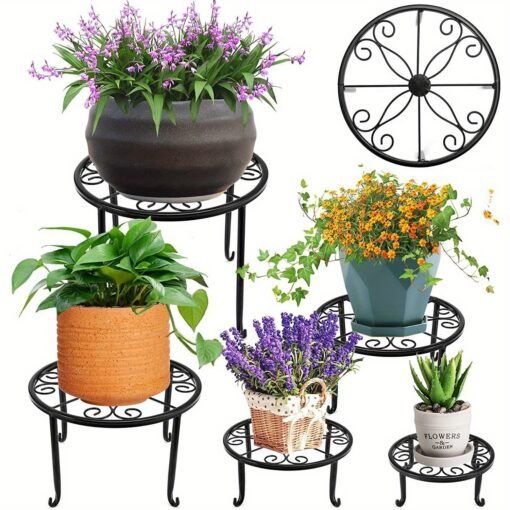 5pcs Heavy Duty Metal Plant Stands - Image 2