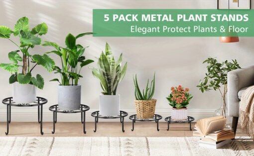 5pcs Heavy Duty Metal Plant Stands - Image 9