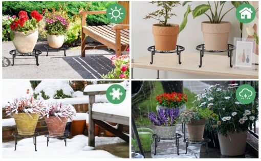 5pcs Heavy Duty Metal Plant Stands - Image 12