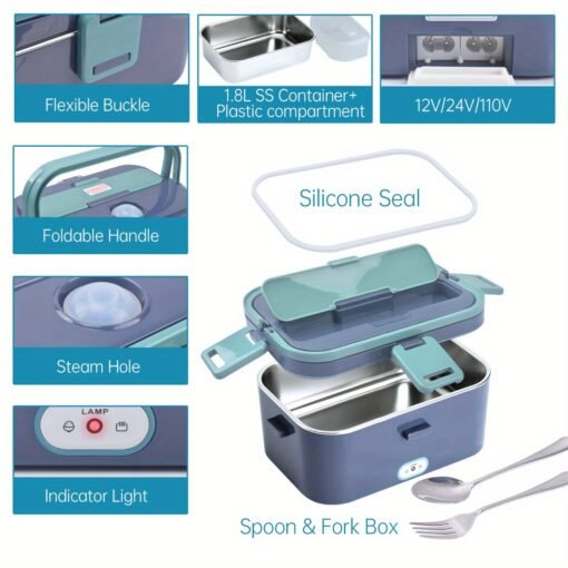 1.8L 80W Electric Lunch Box - Image 4