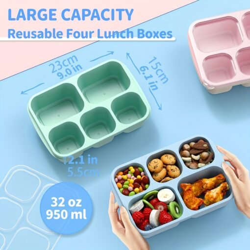 4pcs Bento Box Adult Lunch Box - Image 3