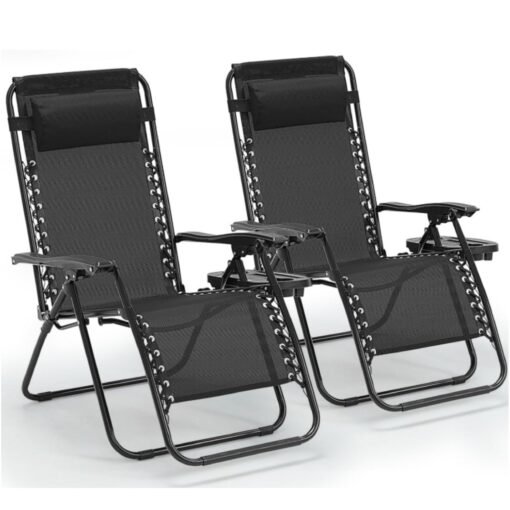 Zero Gravity Chair Set of 2, Folding Reclining zero gravity - Image 10