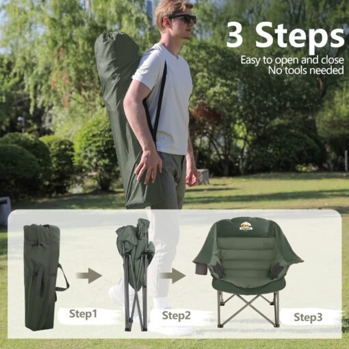 Oversized Padded Camping Chair - Image 6