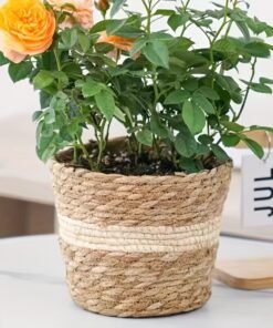 Handwoven Rattan Flower Pot