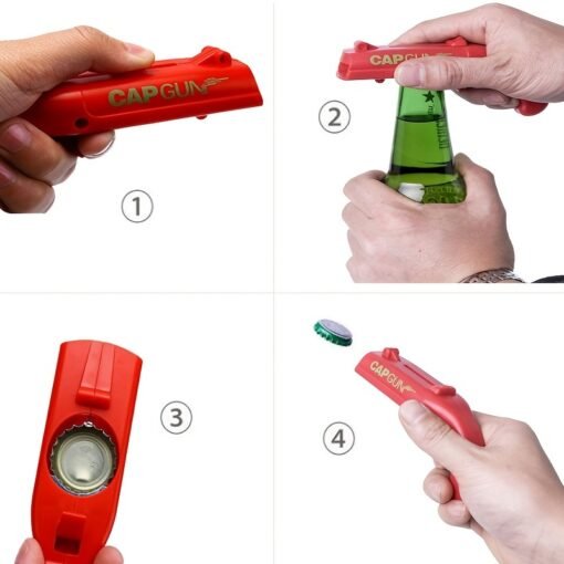 1pc Amusing Cap Gun Shaped Bottle Opener - Image 4