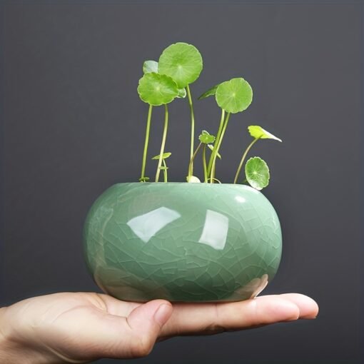 Ceramic Go Kiln Copper Money Grass Vase - Image 4
