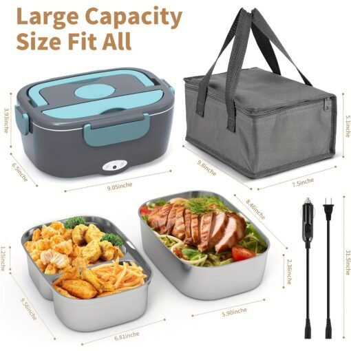 Electric Lunch Box - Portable Fast Heating Lunch Box - Image 4