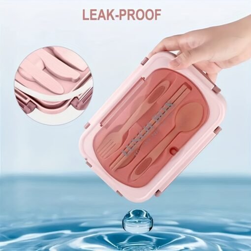 1pc 33.81 Oz Lunch Box With Tableware - Image 8