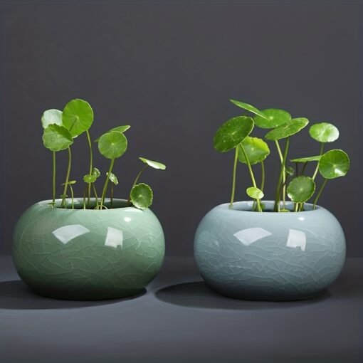 Ceramic Go Kiln Copper Money Grass Vase - Image 2