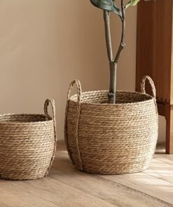 Nordic style seaweed handmade woven flower pot