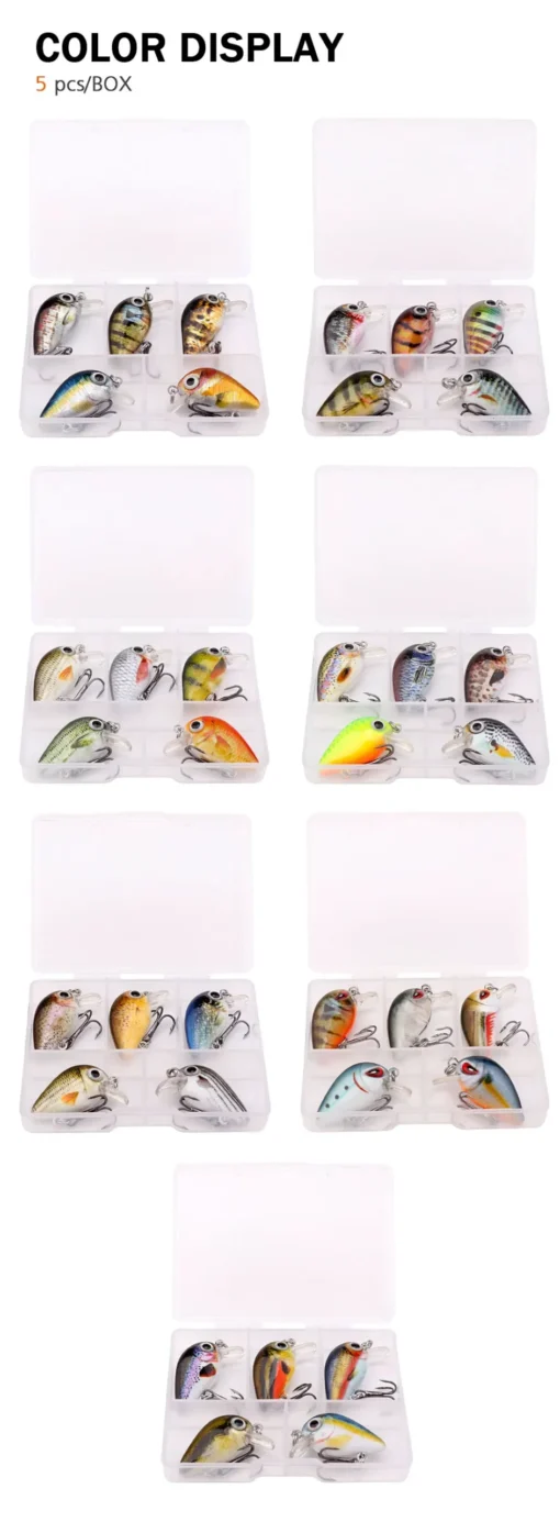 GOBASS 5pcs Mini Fish Bass Fishing Lure - Image 26