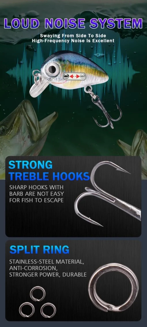 GOBASS 5pcs Mini Fish Bass Fishing Lure - Image 25