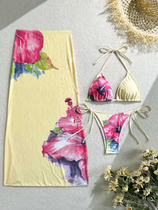 2025 New Flower Print Bikini Set - Image 17