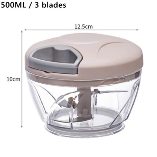 500/900ML Manual Meat Mincer Garlic Chopper - Image 12