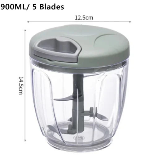 500/900ML Manual Meat Mincer Garlic Chopper - Image 7