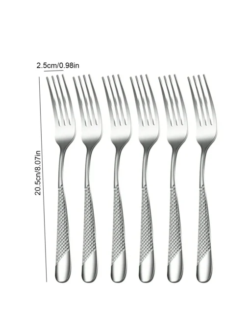 6pc/30pc Stainless steel silver high-end star diamond tableware - Image 8