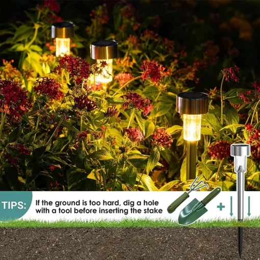 10Pack Solar Outdoor Lights Garden - Image 14