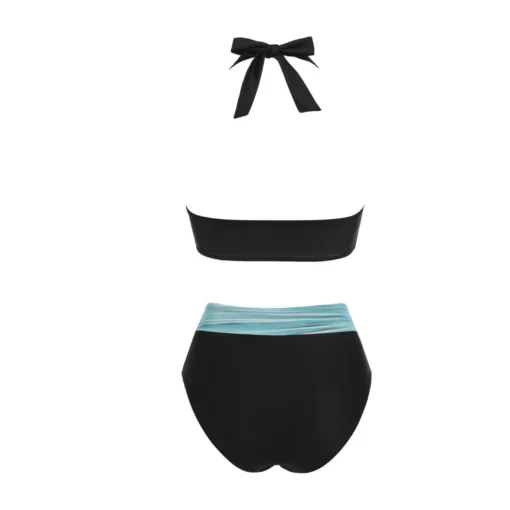 bikini Beach Colour Block Floral Printed Women's Swimsuit - Image 25
