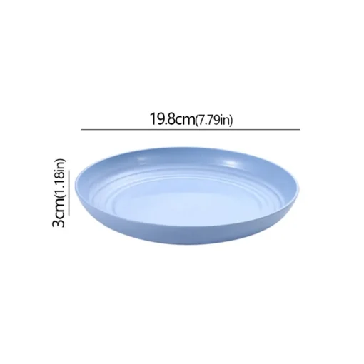 Wheat Straw Solid Color Round Plates - Image 19