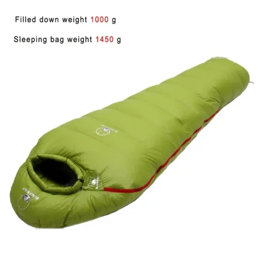 Very Warm White Goose Down Filled Adult Mummy Style Sleeping Bag - Image 12
