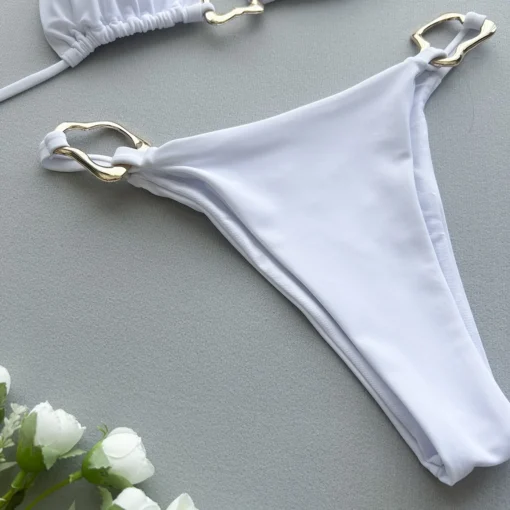 Sexy Bikini Solid Color Lace-up - Image 18