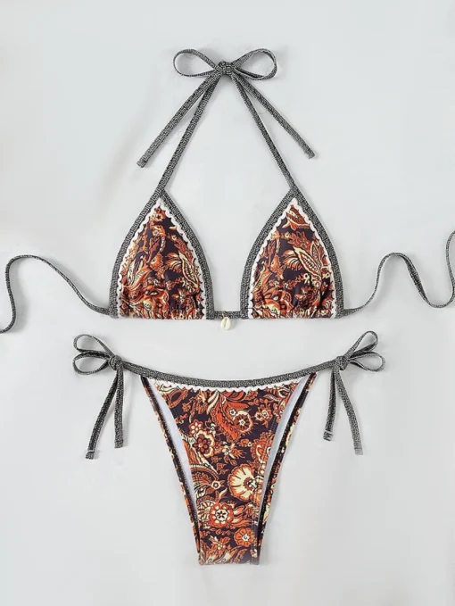 2025 Halter String Triangle Two Piece Bikini Women Swimwear - Image 9