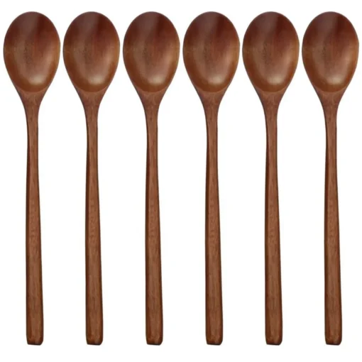 6 Piece Wooden Spoon Bamboo Kitchen Korean Style - Image 7