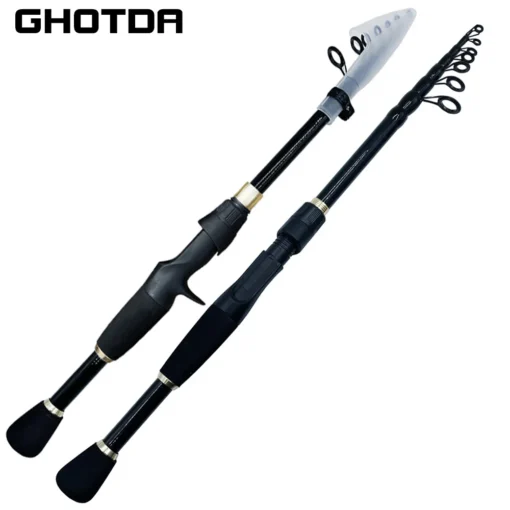 1.6-2.4m Telescopic Fishing Rods Ultralight Weight Spinning Casting Carbon Pole