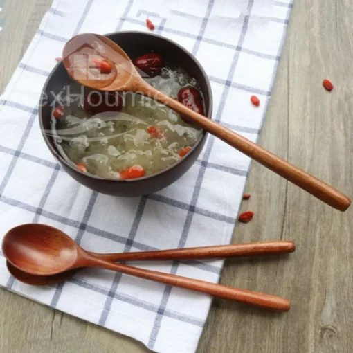 6 Piece Wooden Spoon Bamboo Kitchen Korean Style - Image 15