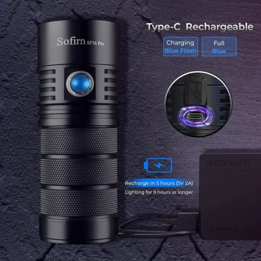Sofirn SP36 Pro 8000lm Powerful LED Flashlight - Image 3