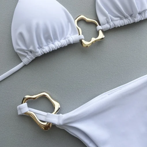 Sexy Bikini Solid Color Lace-up - Image 17