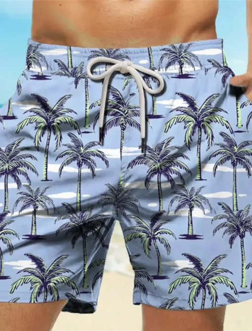 Palm Tree Tropical Men's Resort 3D Printed Board Shorts - Image 4