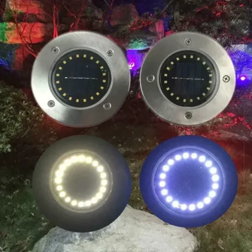 1/4/8Pack Solar Lights Outdoor 8/20LEDs Disk Underground Lamp Spotlight - Image 5