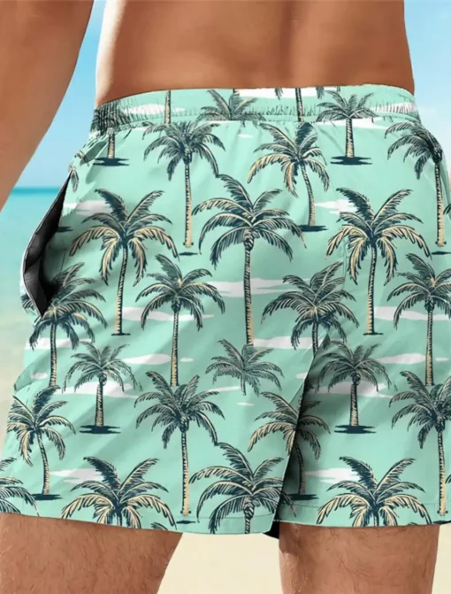 Palm Tree Tropical Men's Resort 3D Printed Board Shorts - Image 2