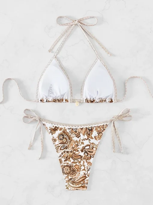 2025 Halter String Triangle Two Piece Bikini Women Swimwear - Image 5