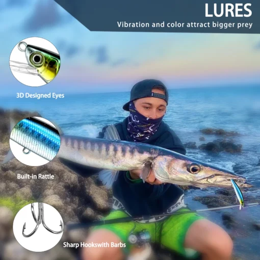 78/122/284pcs Fishing Lures Kit for Topwater - Image 9