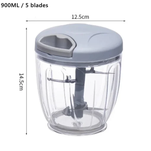 500/900ML Manual Meat Mincer Garlic Chopper - Image 10