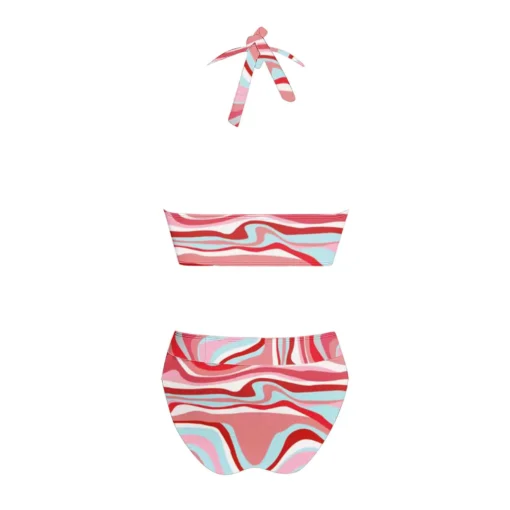 bikini Beach Colour Block Floral Printed Women's Swimsuit - Image 29