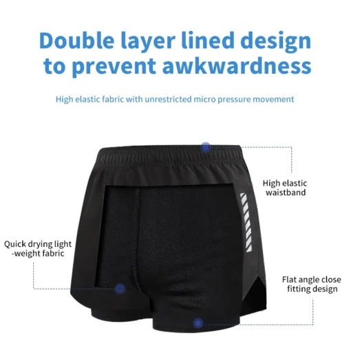 Anti-embarrassment Loose Quick-drying Men's Swimming Trunks - Image 13