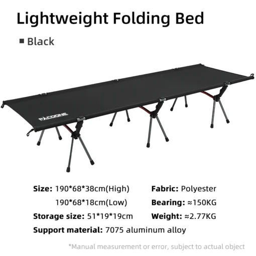 PACOONE Camping Cot  Folding Camping Bed - Image 9