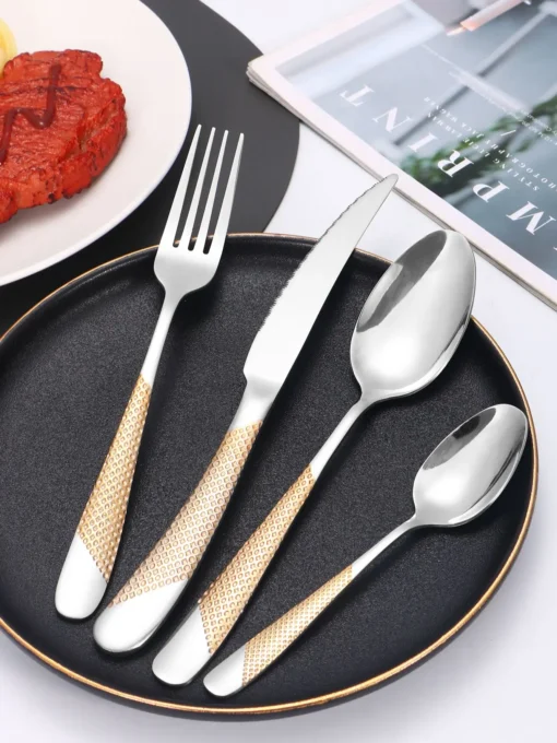 24pc Stainless steel tableware - Image 13
