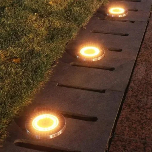 1/4/8Pack Solar Lights Outdoor 8/20LEDs Disk Underground Lamp Spotlight - Image 6