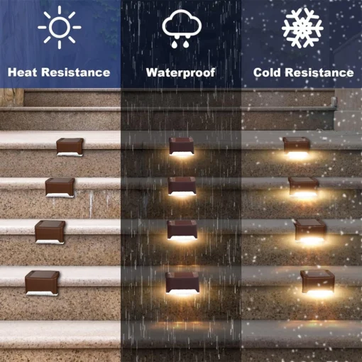 Warm White LED Solar Step Lamp - Image 4