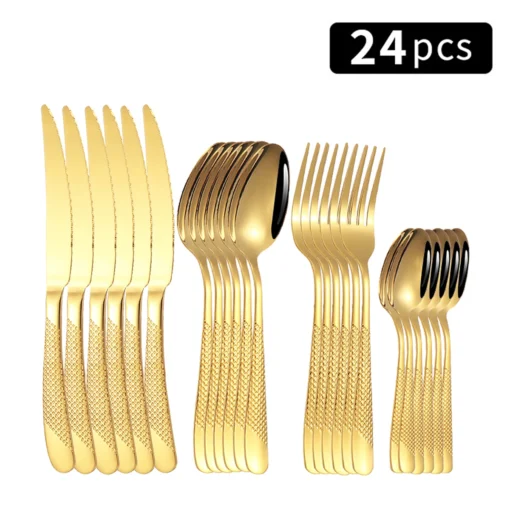 24pc Stainless steel tableware - Image 17