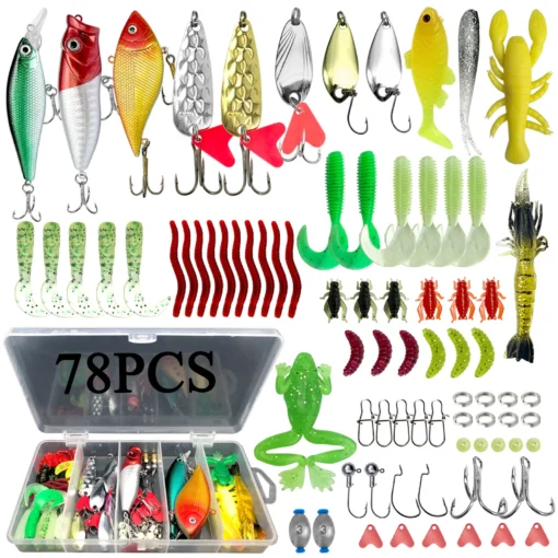 78/122/284pcs Fishing Lures Kit for Topwater - Image 11