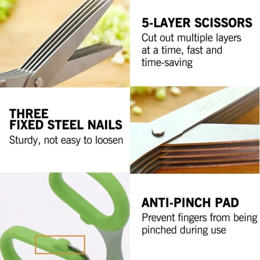Muti-Layers Kitchen Scissors Stainless Steel - Image 14