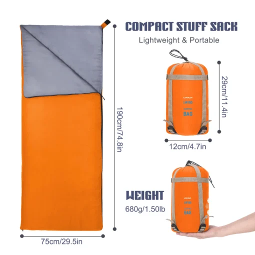 LIXADA 190*75cm Envelope Sleeping Bag - Image 11