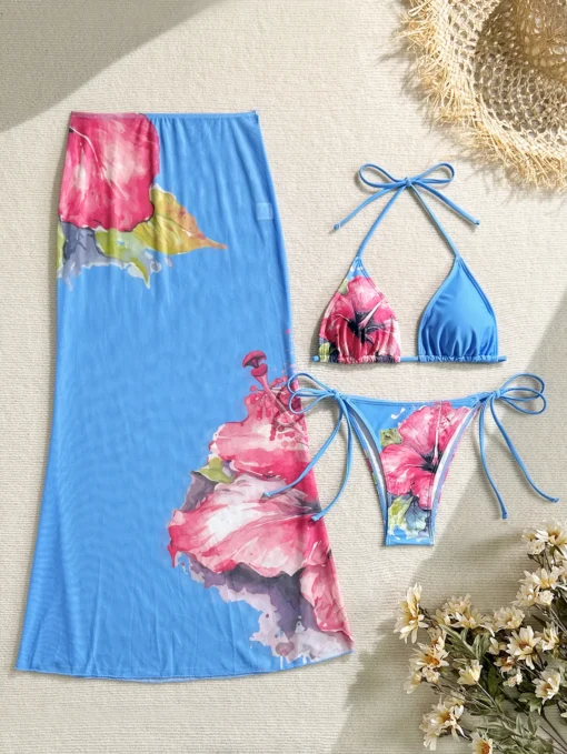 2025 New Flower Print Bikini Set - Image 14